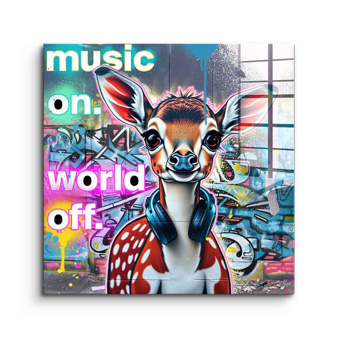 Bambi Music On - Acrylglas