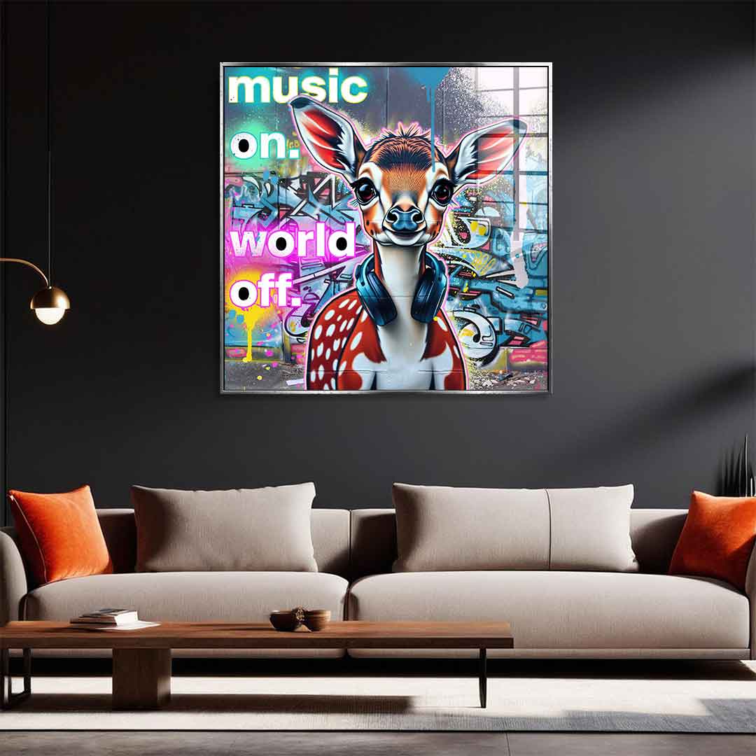 Bambi Music On - Acrylglas