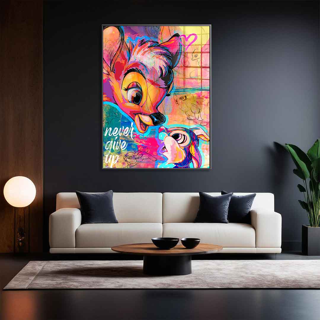 Never give up - Acrylglas