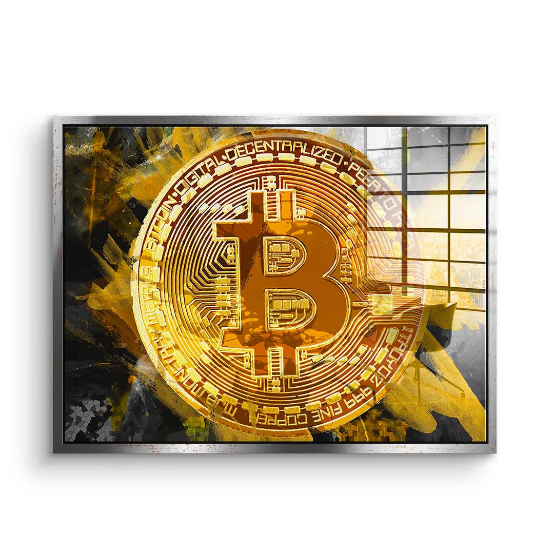 Painting Bitcoin - Acrylglas
