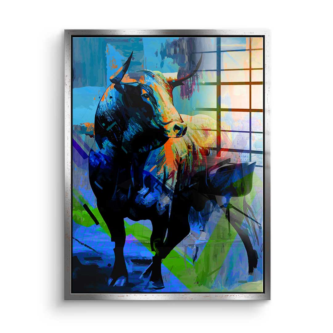 Colorful Bull - Acrylglas
