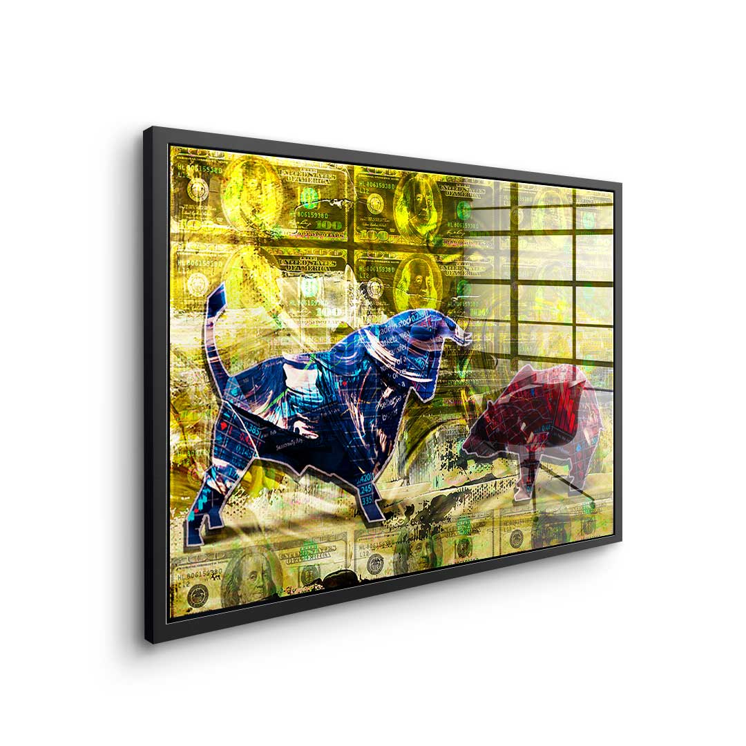 Bull vs. Bear - Acrylglas