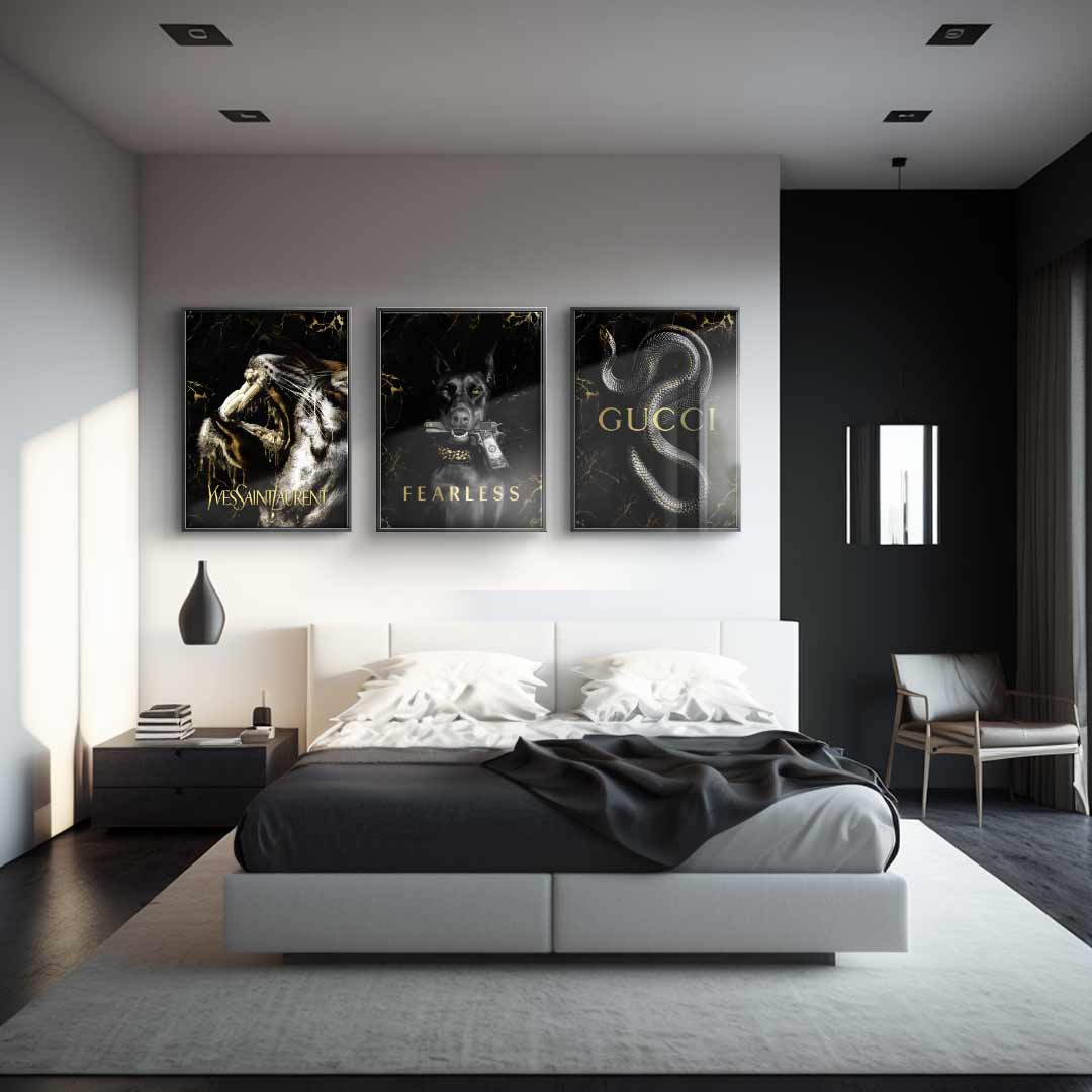 Luxury Gold Animals - Acrylglas 3x