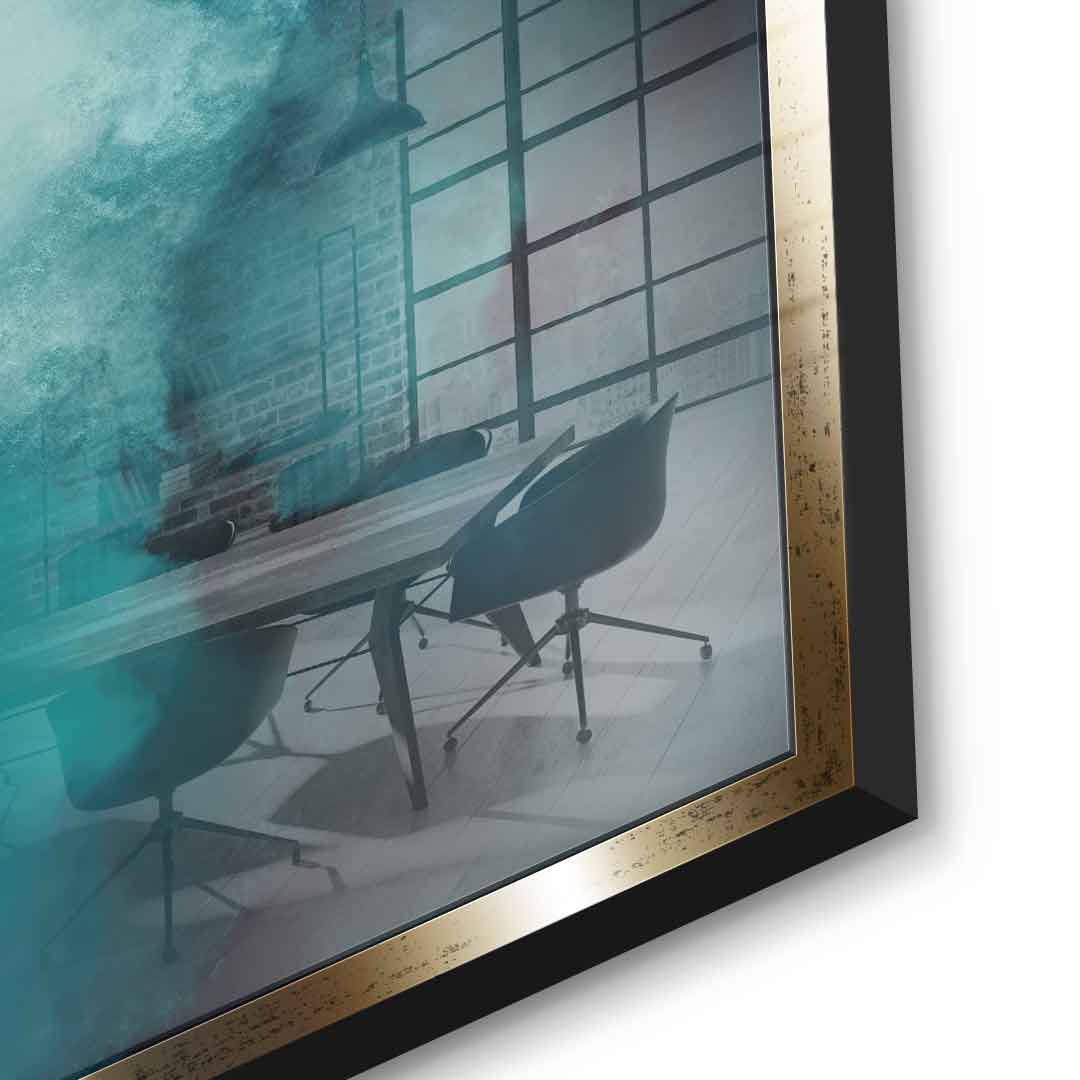 Misty Teal Abyss – Szkło akrylowe
