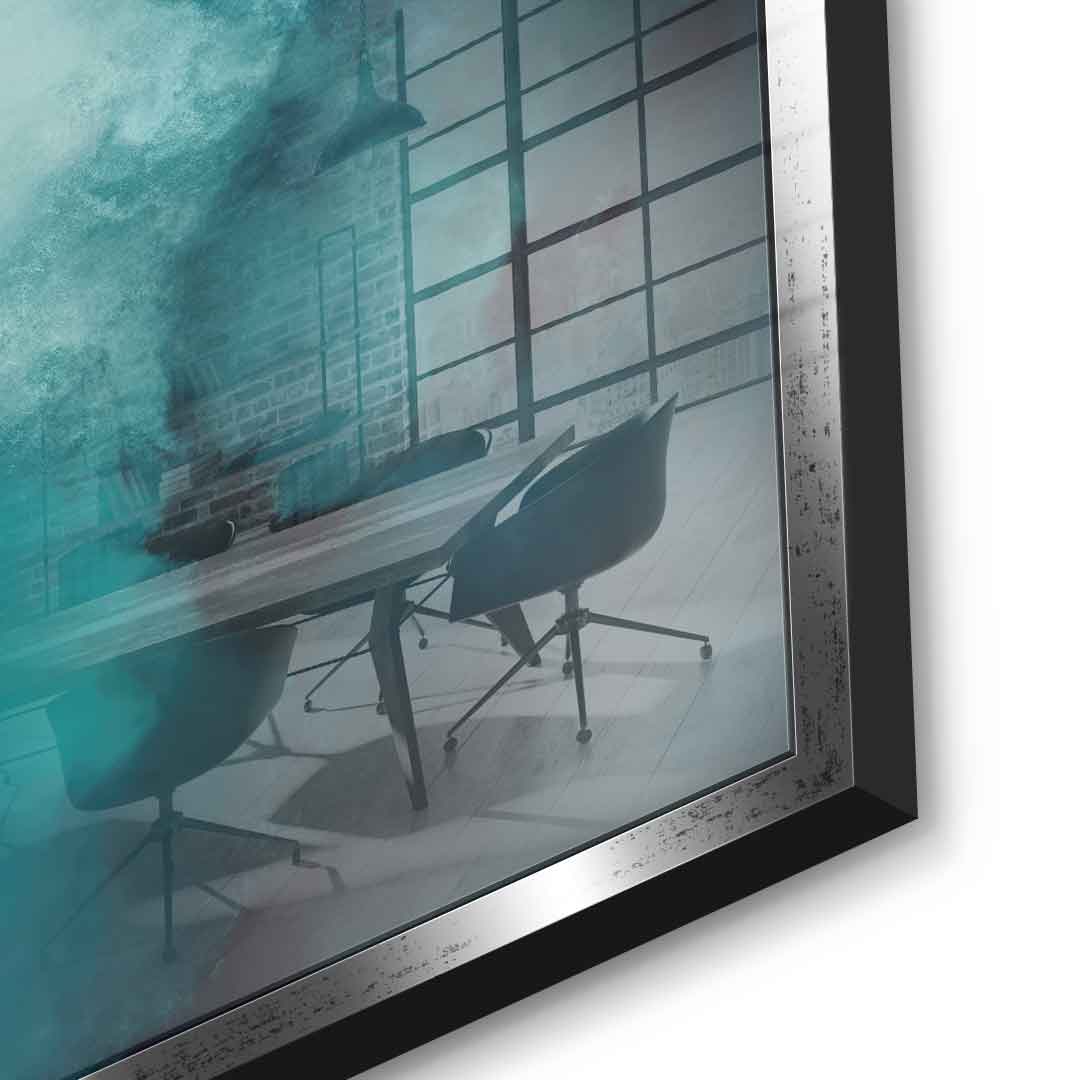Misty Teal Abyss – Szkło akrylowe