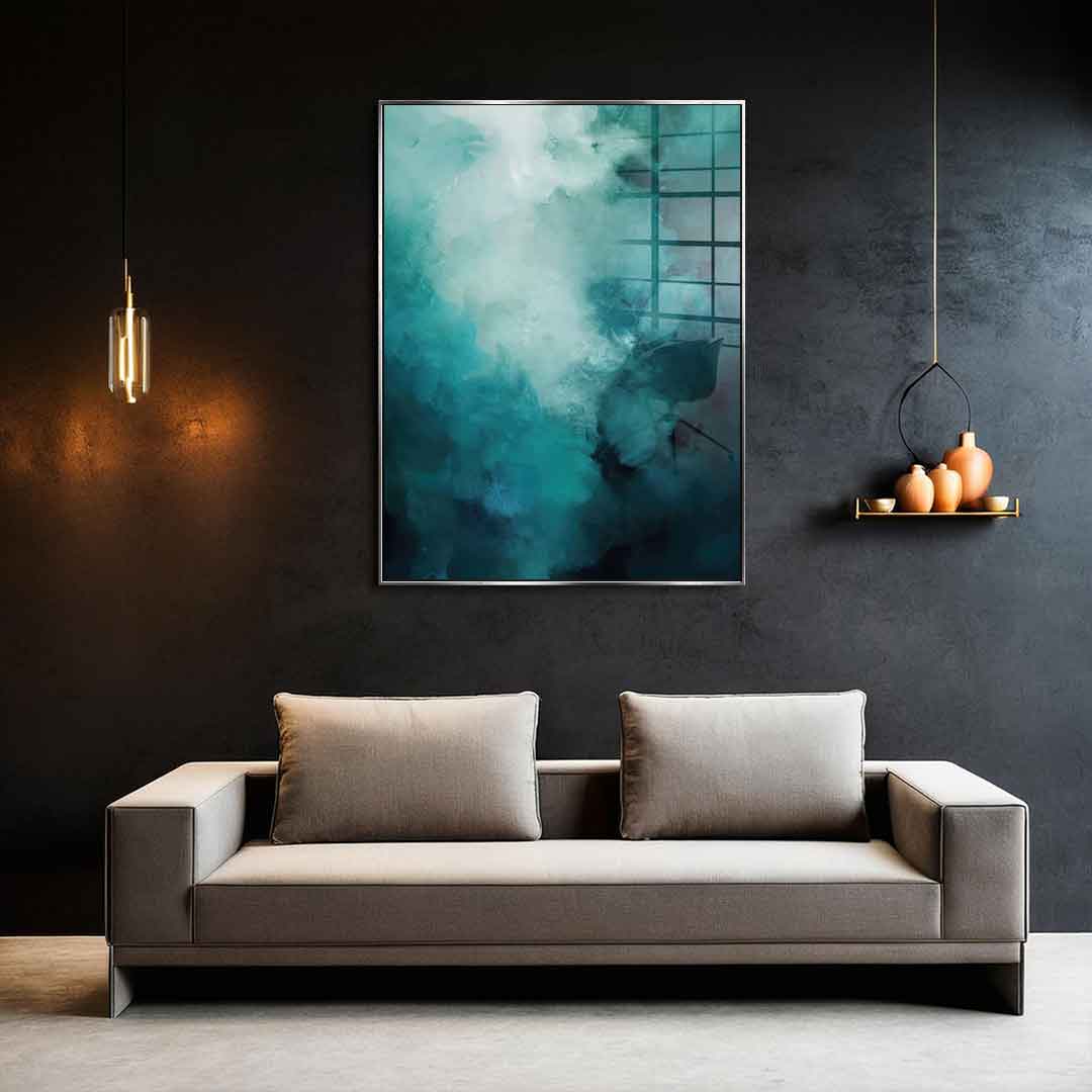 Misty Teal Abyss – Szkło akrylowe