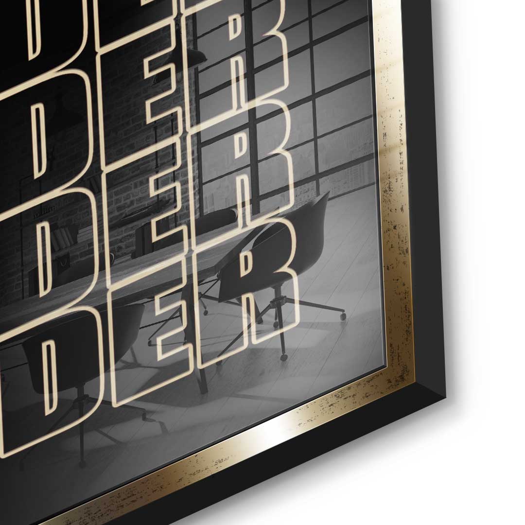 Work Harder Gold - Acrylglas