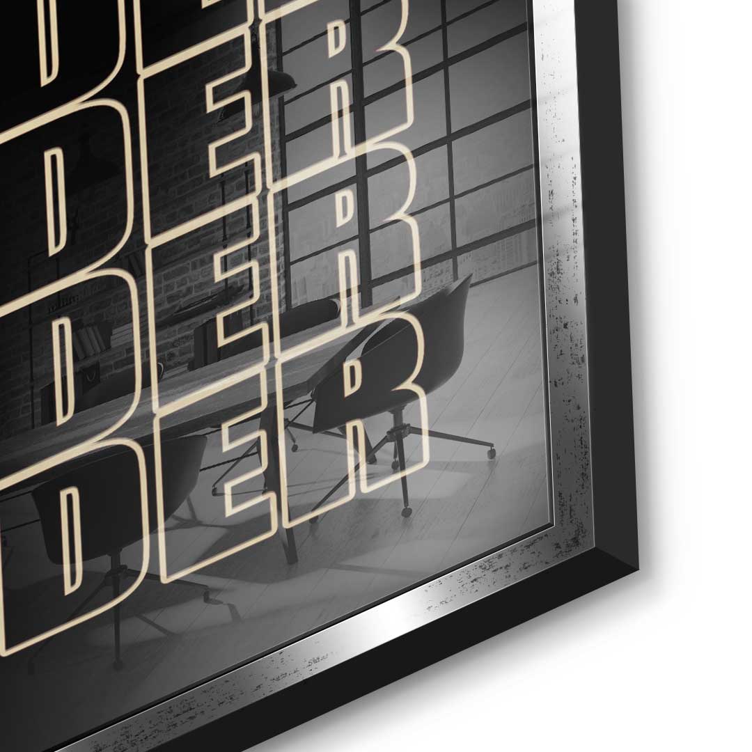 Work Harder Gold - Acrylglas