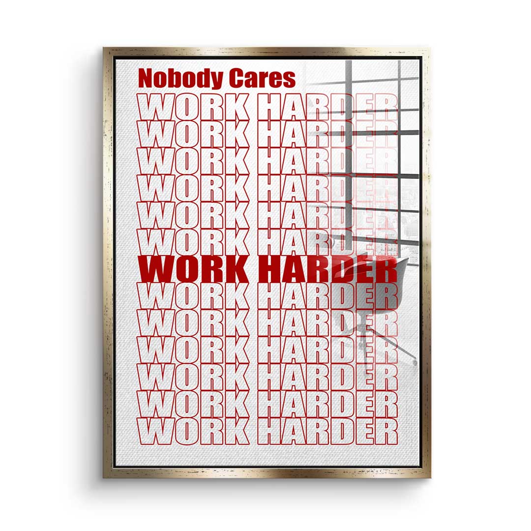 Work Harder Red - Acrylglas