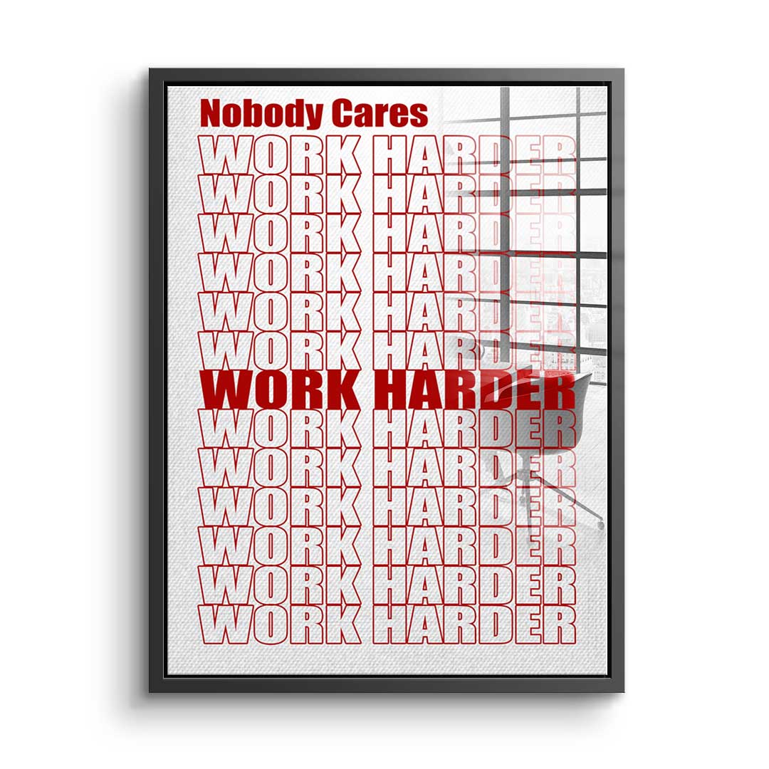 Work Harder Red - Acrylglas