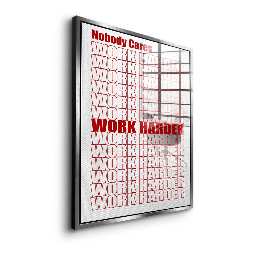 Work Harder Red - Acrylglas