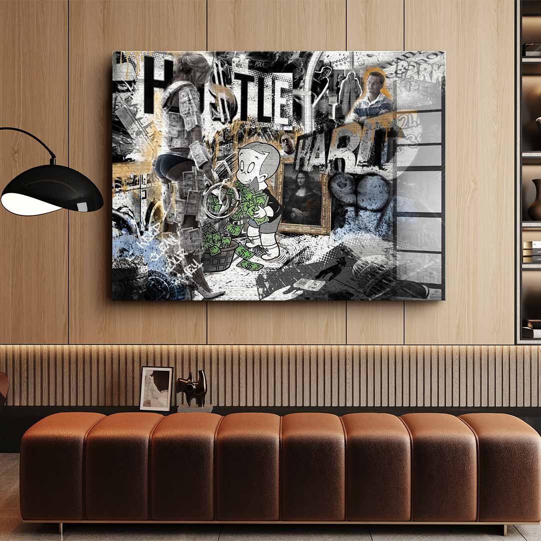 Hustle Hard - Acrylglas