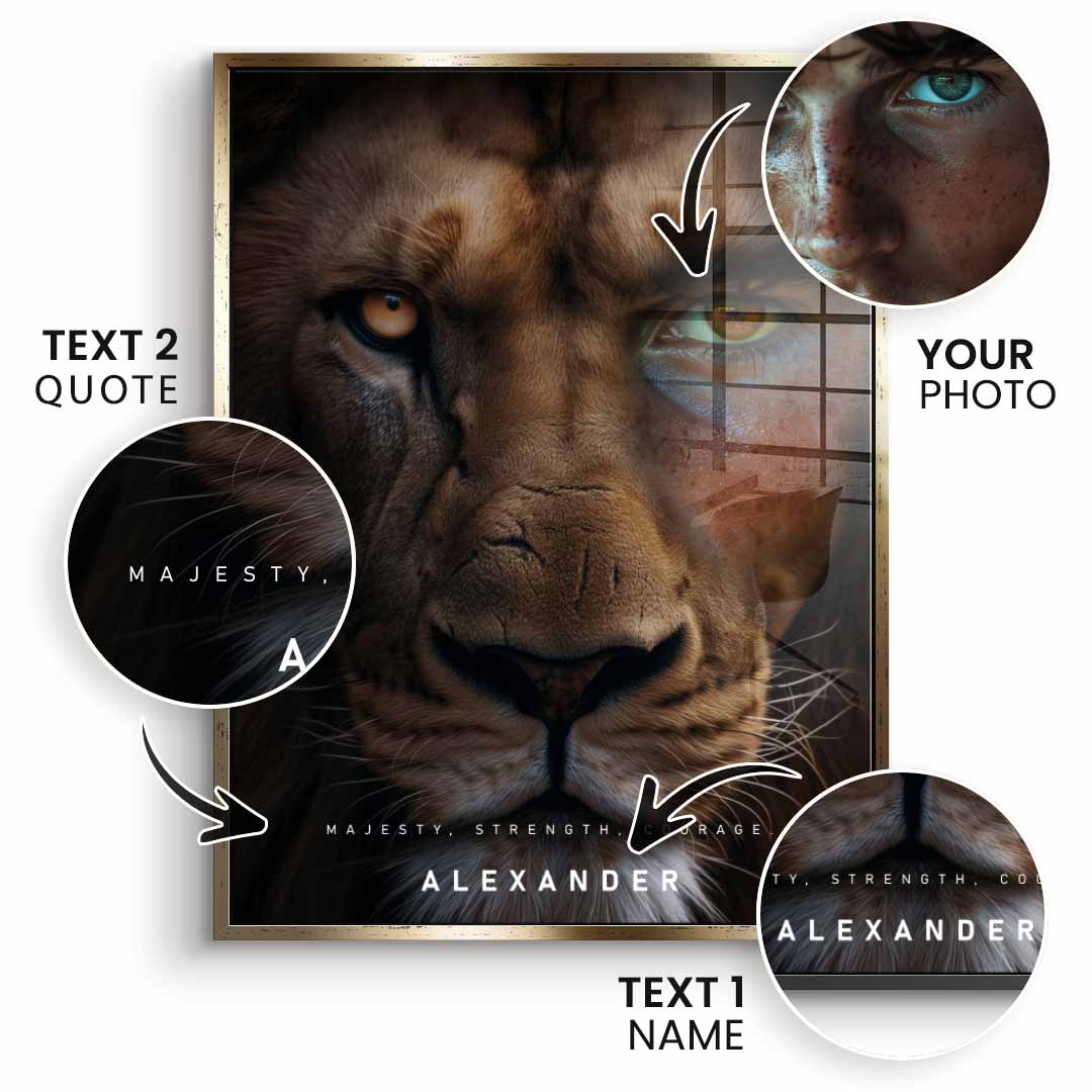 Lion Fusion Personalisierbar - Acrylglas