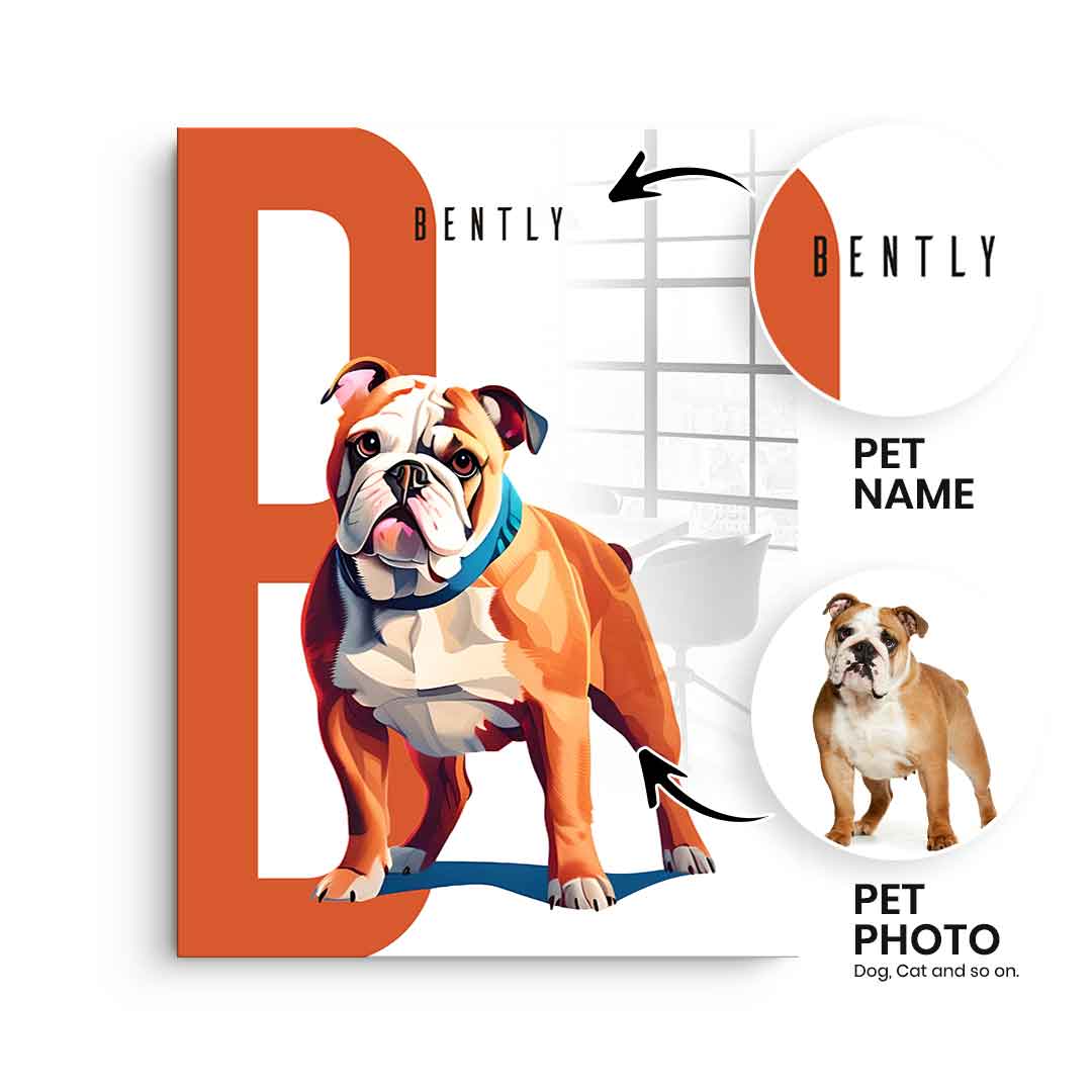 Pet Initial Personalisierbar - Acrylglas