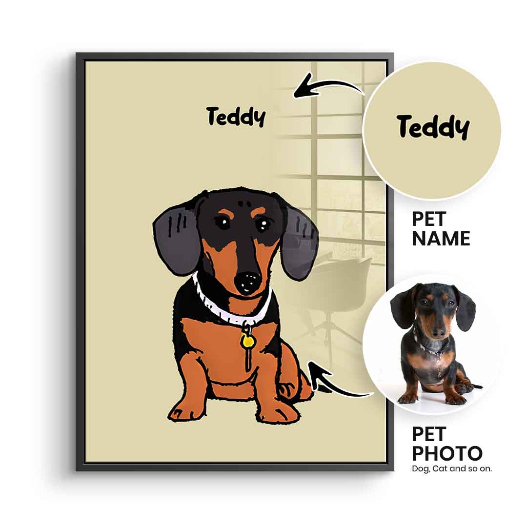 Pet Minimalistic Personalisierbar - Acrylglas