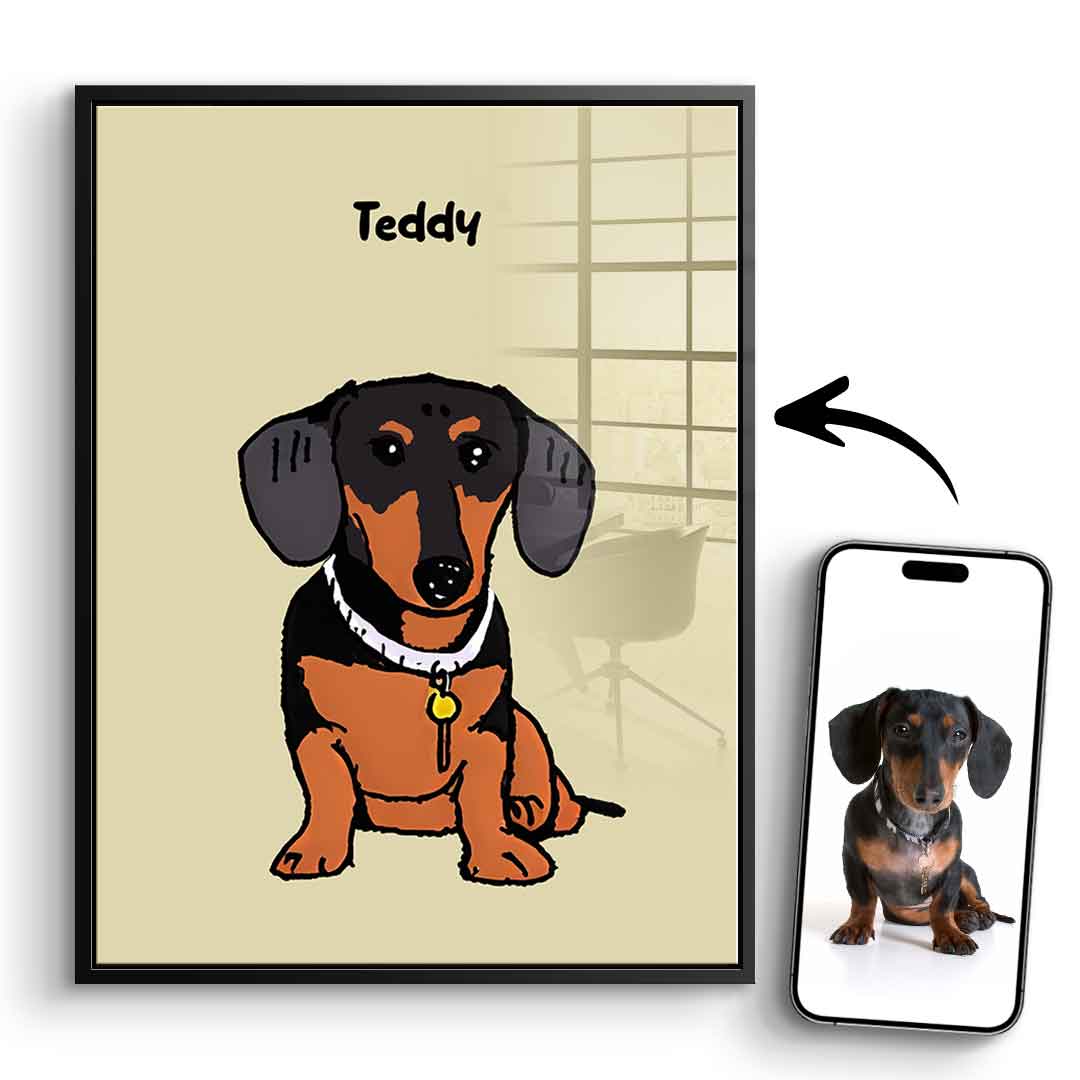 Pet Minimalistic Personalisierbar - Acrylglas