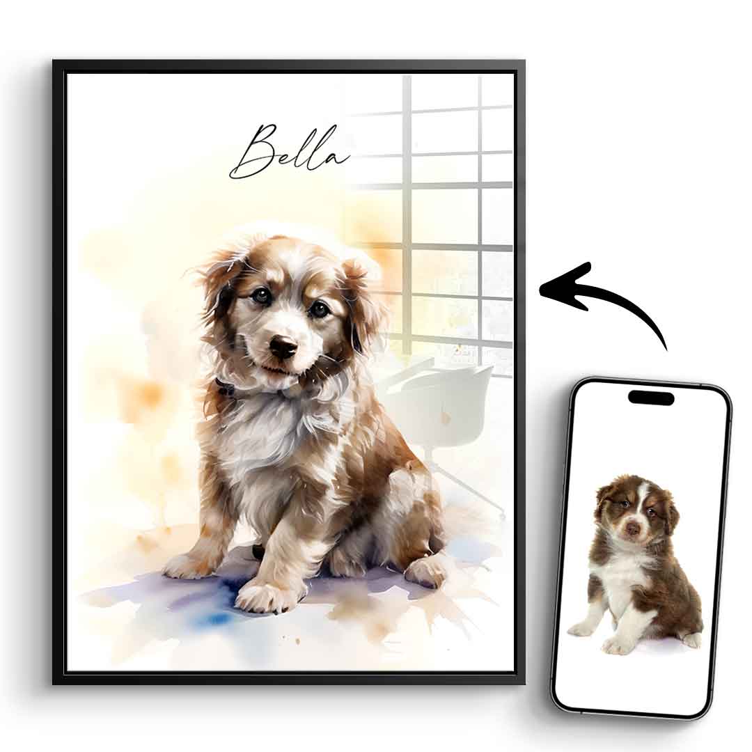 Personalized Pet Painting - Acrylic Glass