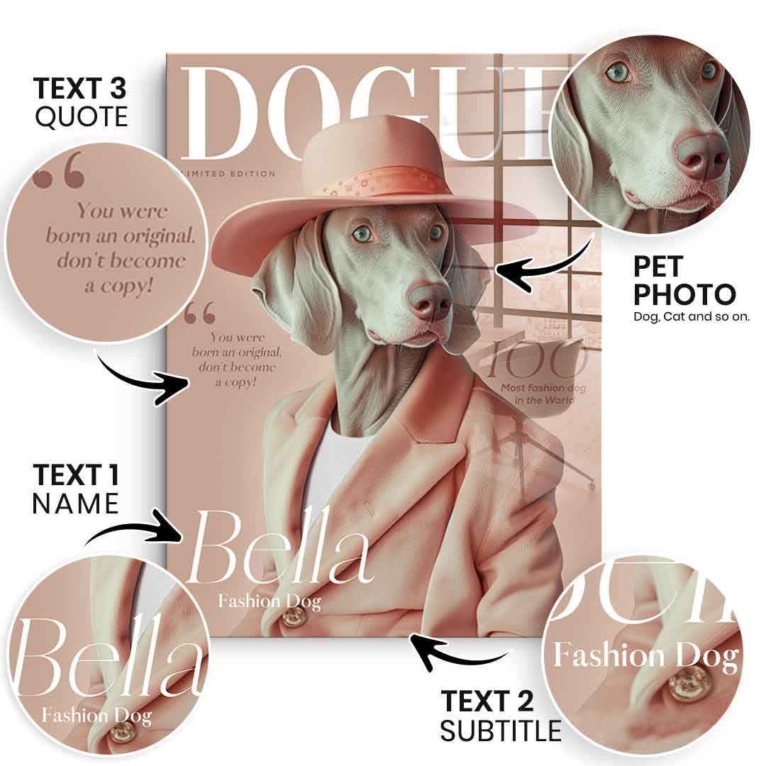 Dogue personalisierbar - Acrylglas