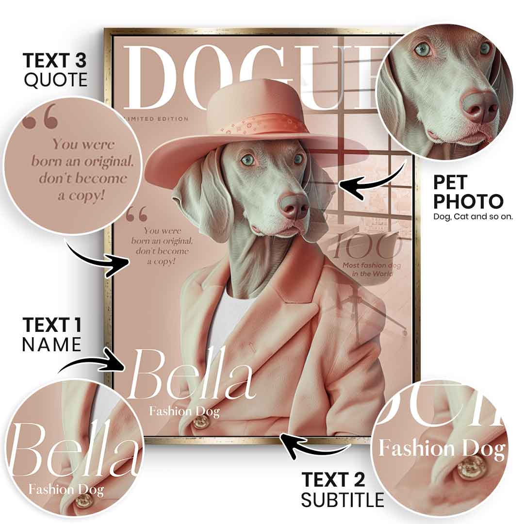 Dogue personalisierbar - Acrylglas