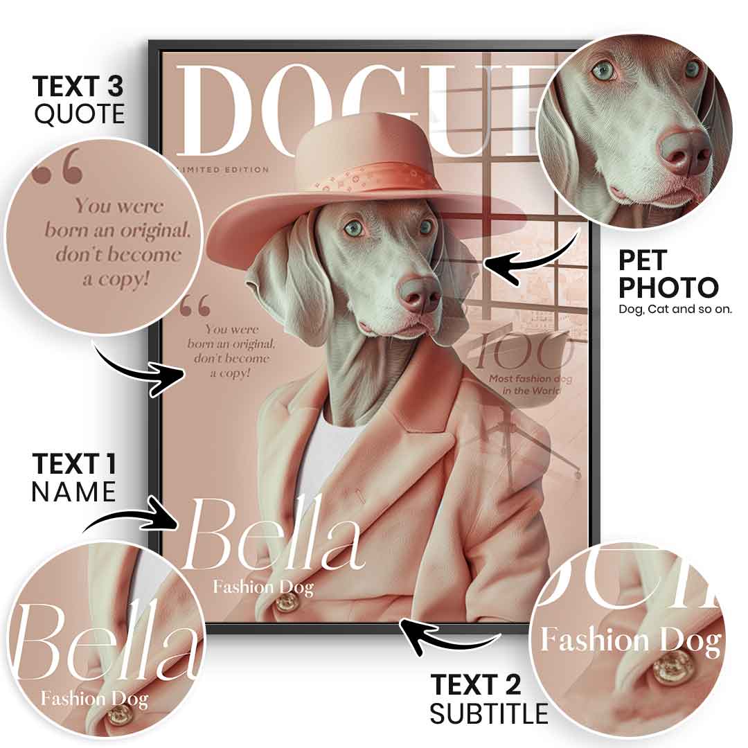 Dogue personalisierbar - Acrylglas