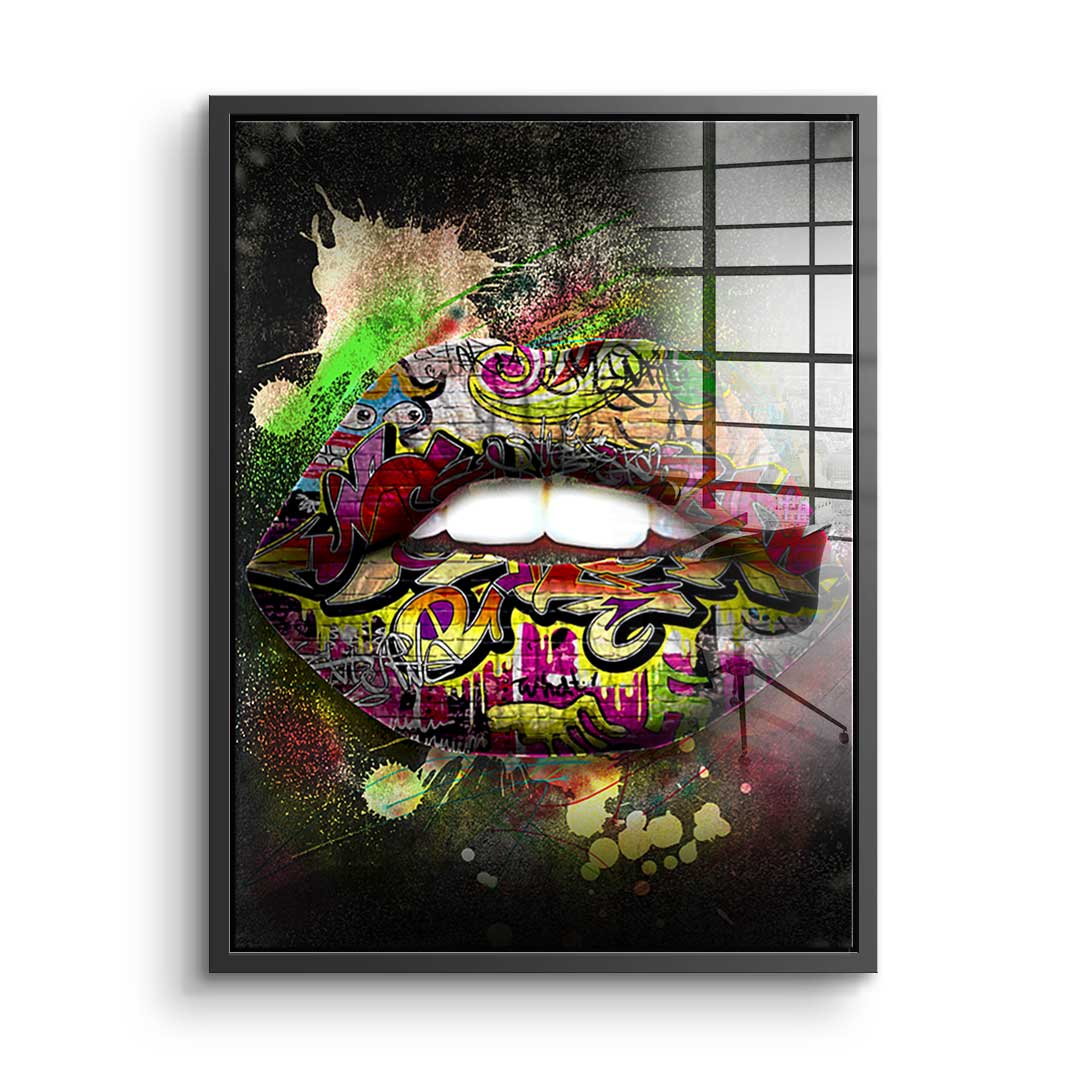 Graffiti Lips - Acrylglas