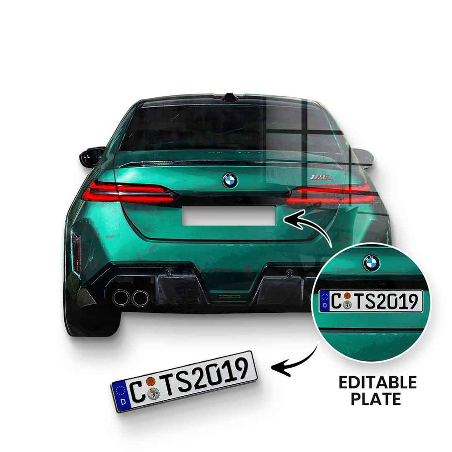 Rzeźba ścienna BMW M5 Tył – szkło akrylowe – możliwość personalizacji