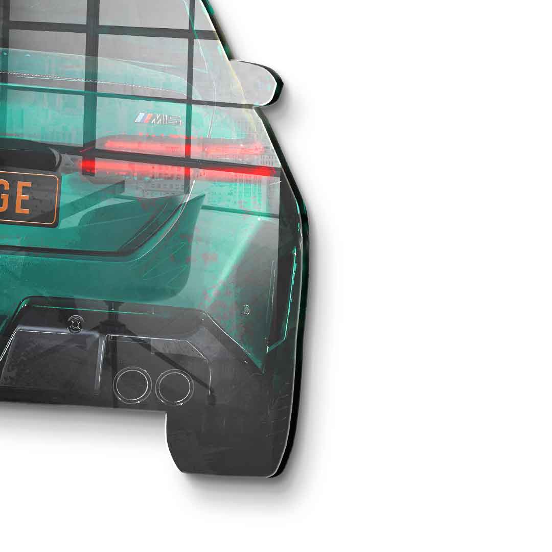Wall sculpture BMW M5 Backside - Acrylic glass