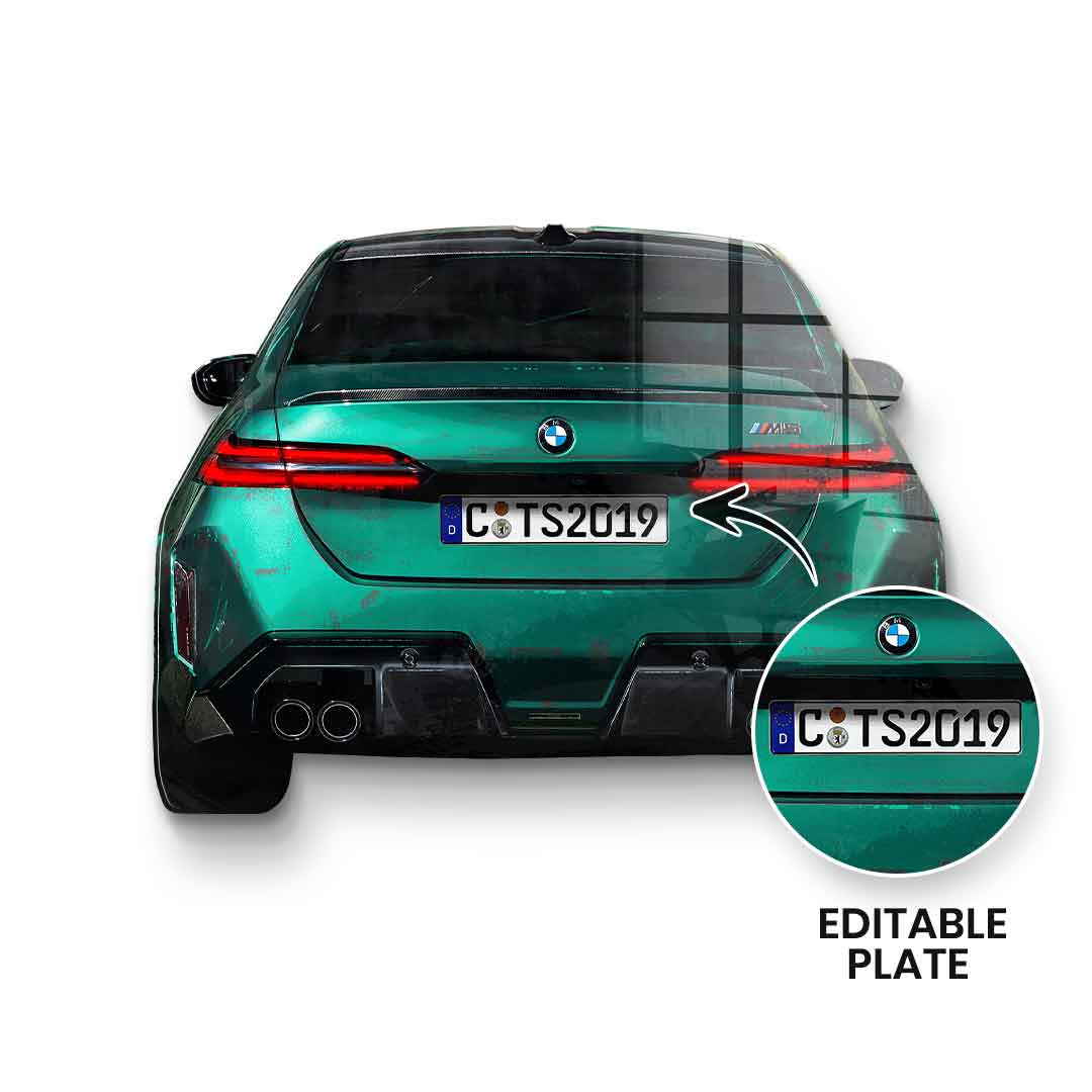 Rzeźba ścienna BMW M5 Tył – szkło akrylowe – możliwość personalizacji