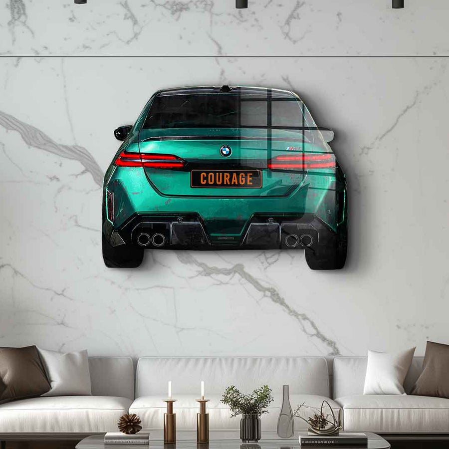 Rzeźba ścienna BMW M5 Tył - Szkło akrylowe
