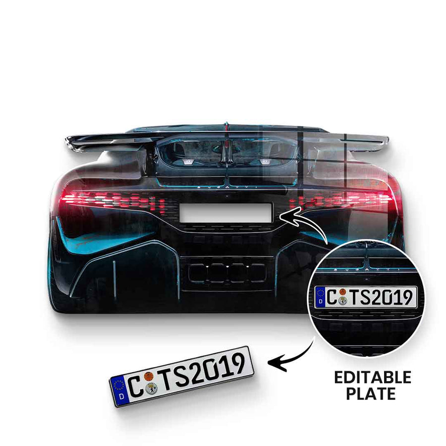 Rzeźba ścienna Bugatti Backside - szkło akrylowe - możliwość personalizacji