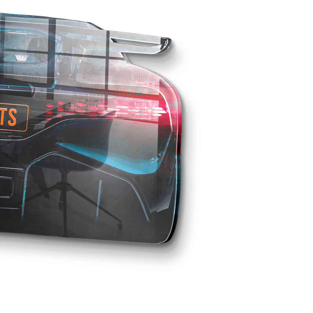 Wall sculpture Bugatti Backside - Acrylic glass
