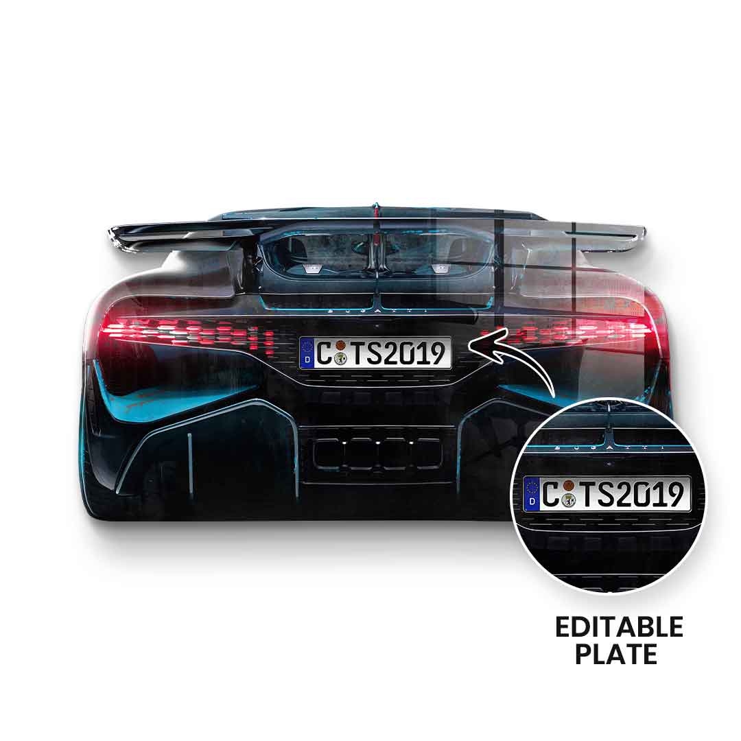 Rzeźba ścienna Bugatti Backside - szkło akrylowe - możliwość personalizacji