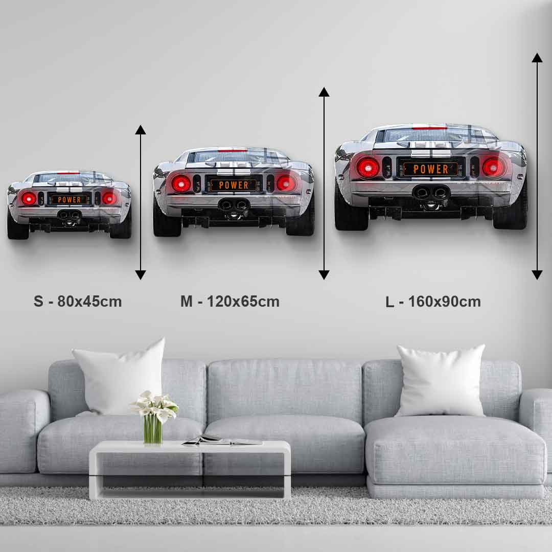 Ford GT Backside Wall Sculpture - Acrylic Glass
