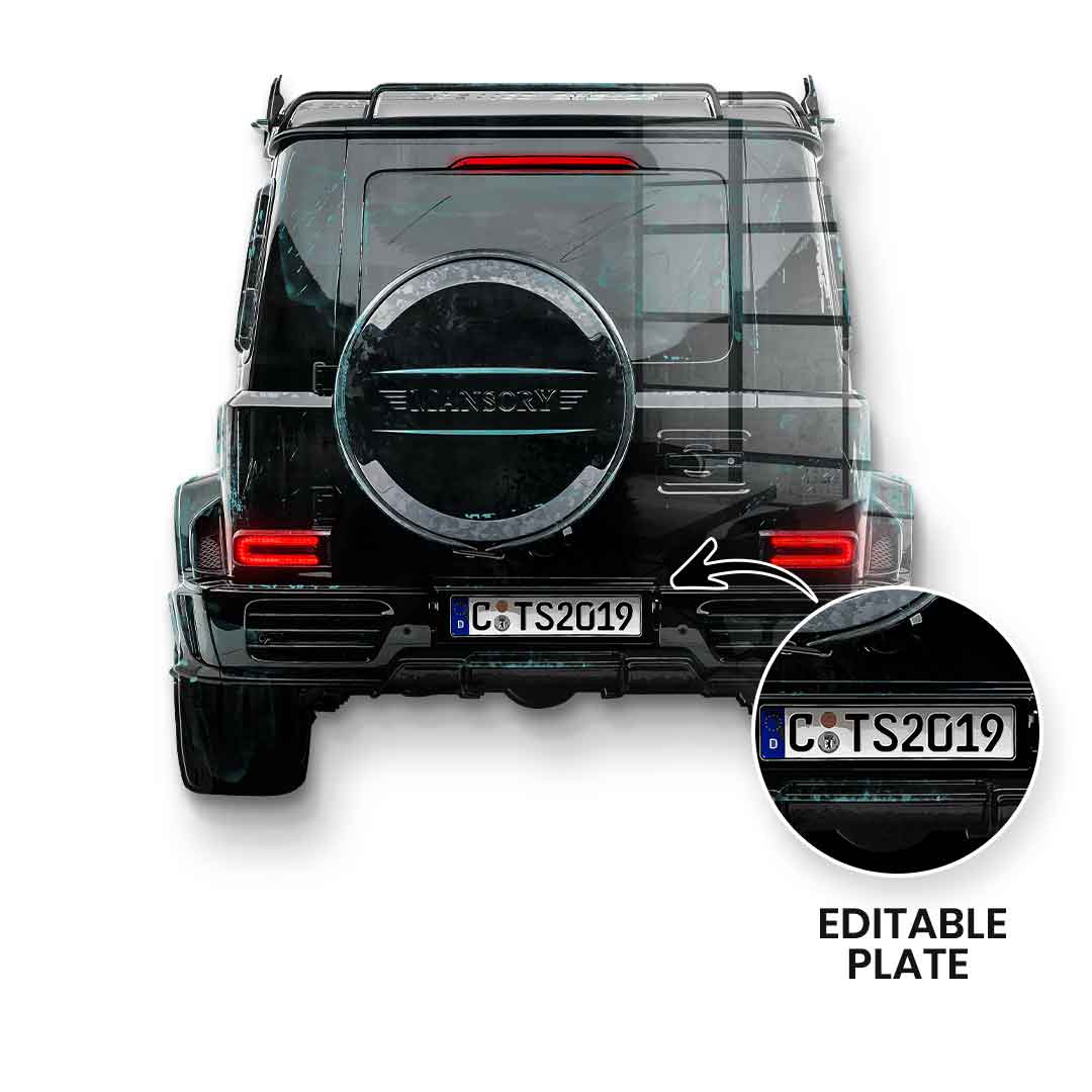 Rzeźba ścienna G-Wagon Backside - szkło akrylowe - możliwość personalizacji