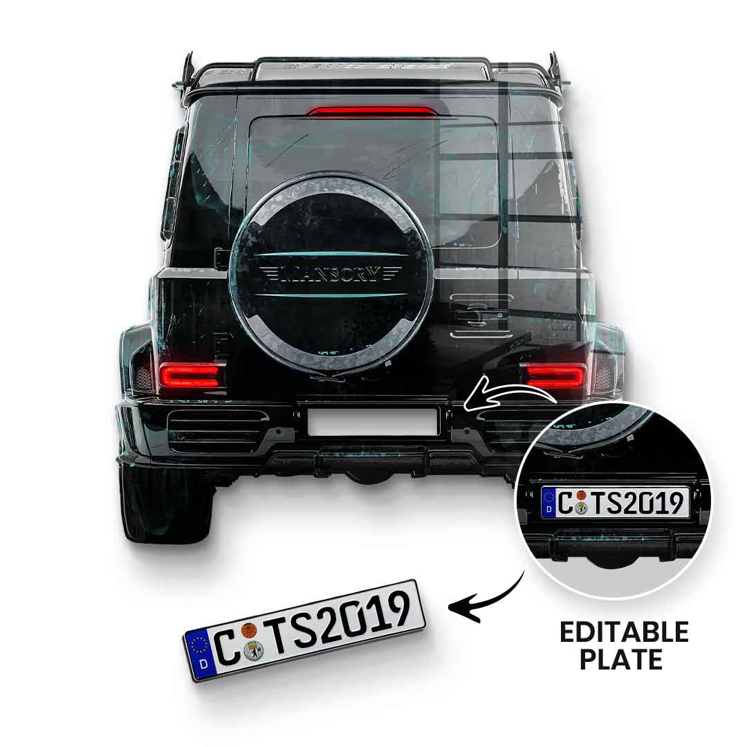 Rzeźba ścienna G-Wagon Backside - szkło akrylowe - możliwość personalizacji