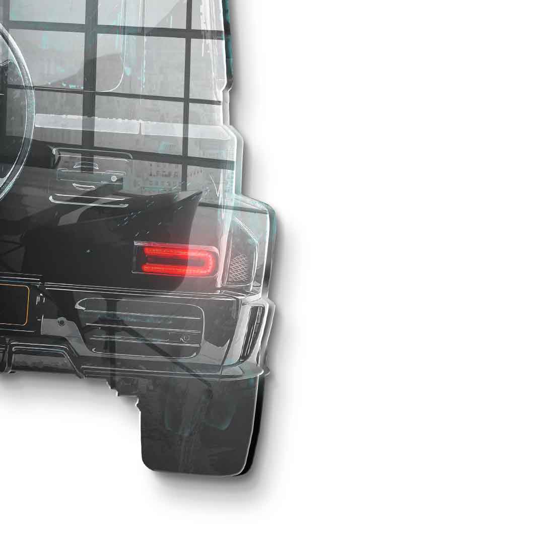 Wall sculpture G-Wagon Backside - Acrylic glass