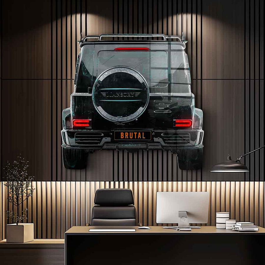 Rzeźba ścienna G-Wagon Backside - szkło akrylowe