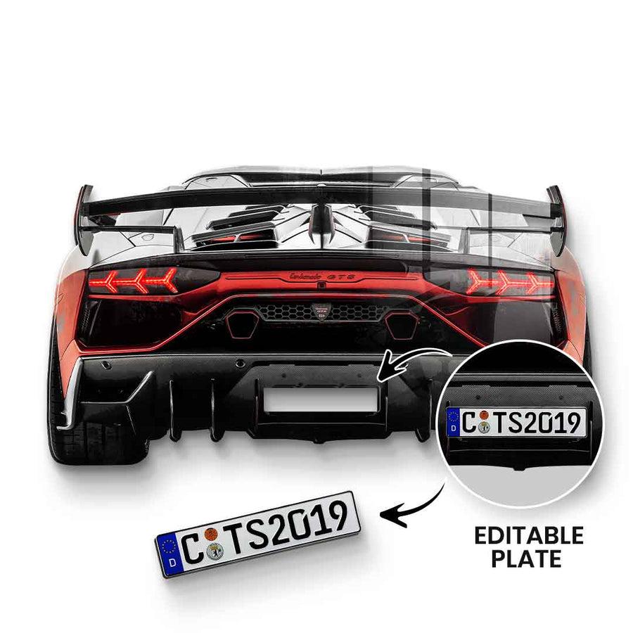 Rzeźba ścienna Lambo tył – szkło akrylowe – możliwość personalizacji