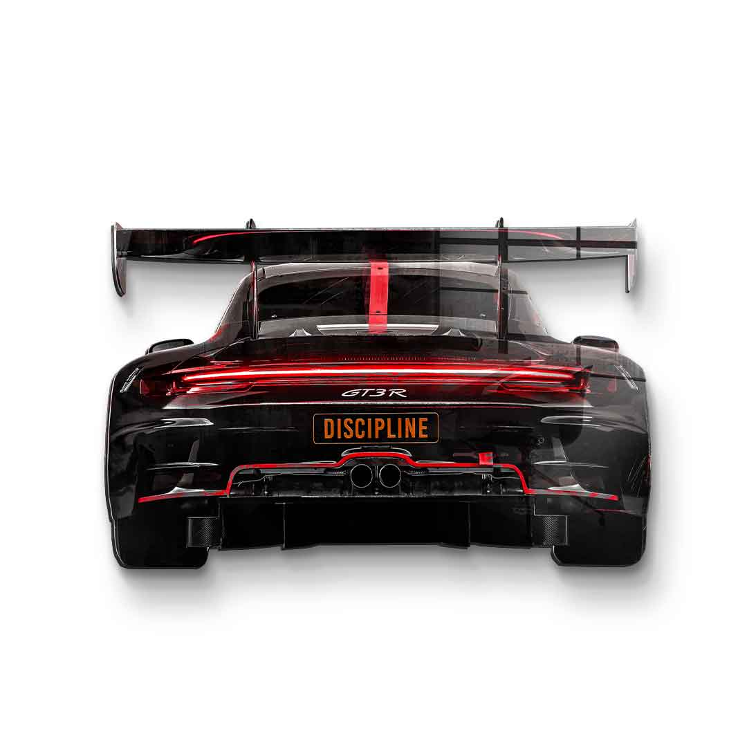 Wandskulptur Porsche Backside - Acrylglas