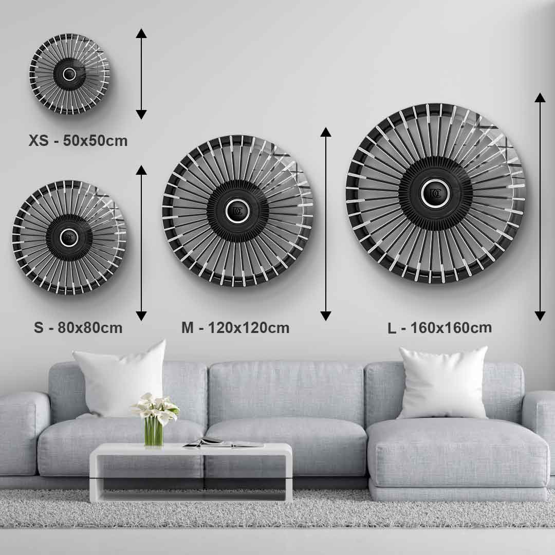 Wall sculpture Wheel 3 - Acrylic glass