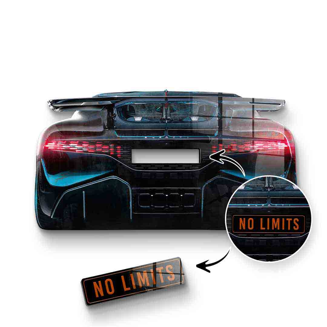 Wall sculpture Bugatti Backside - Acrylic glass