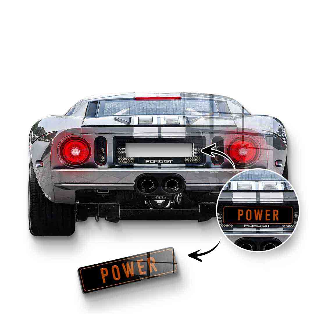 Ford GT Backside Wall Sculpture - Acrylic Glass