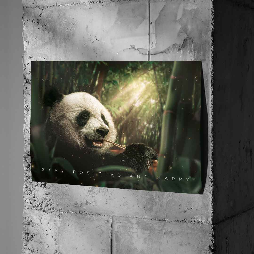 POZOSTAŃ POZYTYWNY I SZCZĘŚLIWY - Plakat