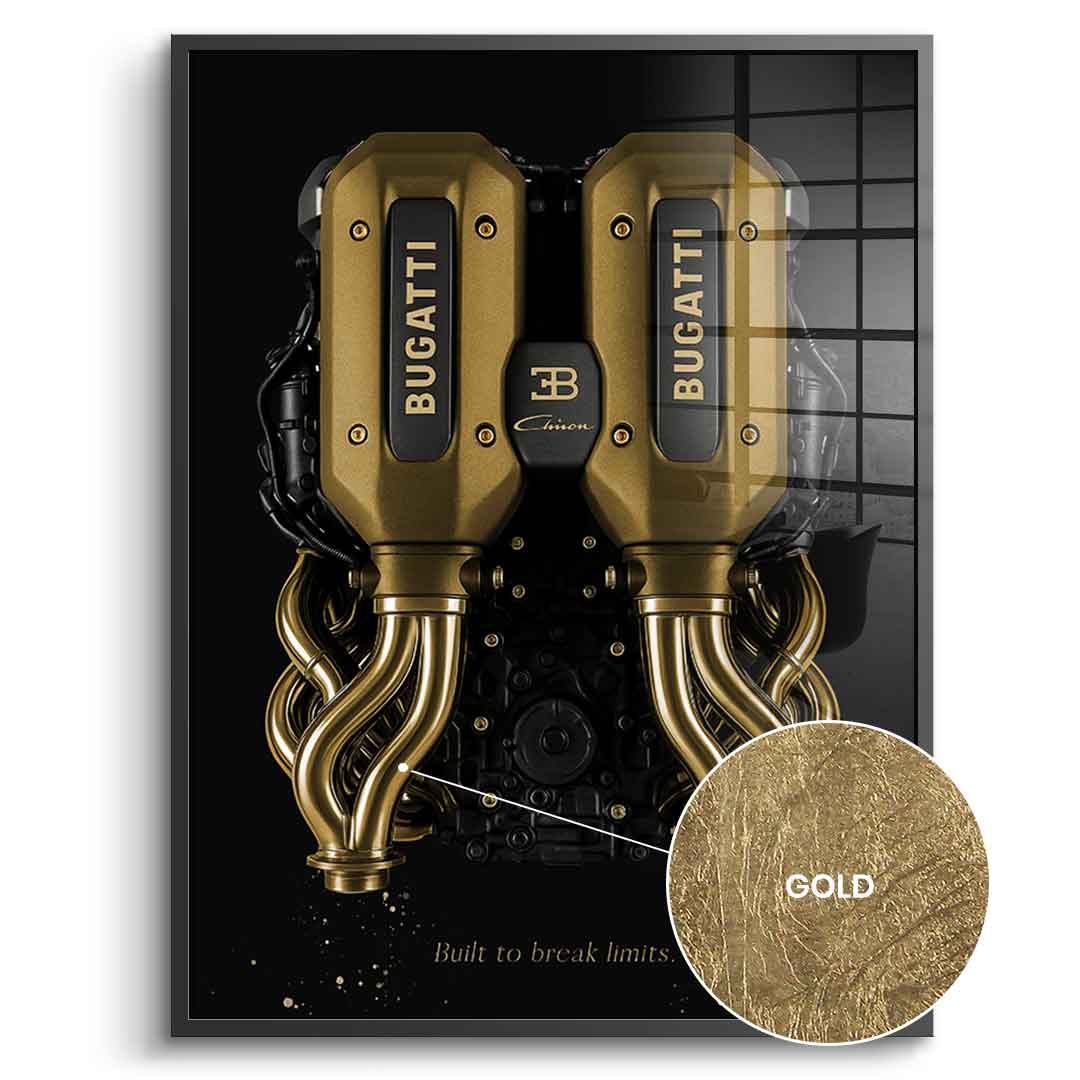 Bugatti Engine - Blattgold