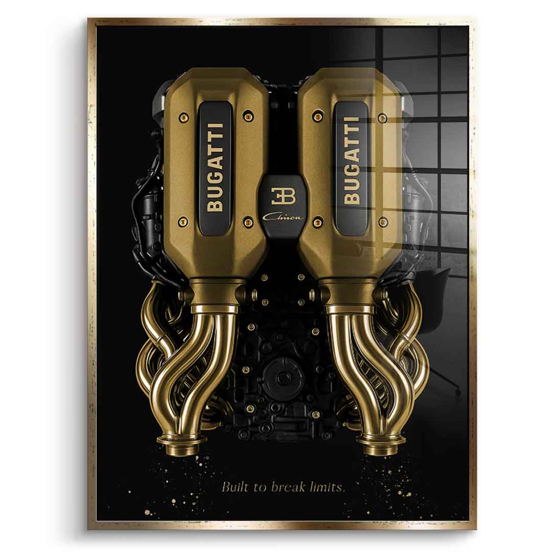 Bugatti Engine - Blattgold
