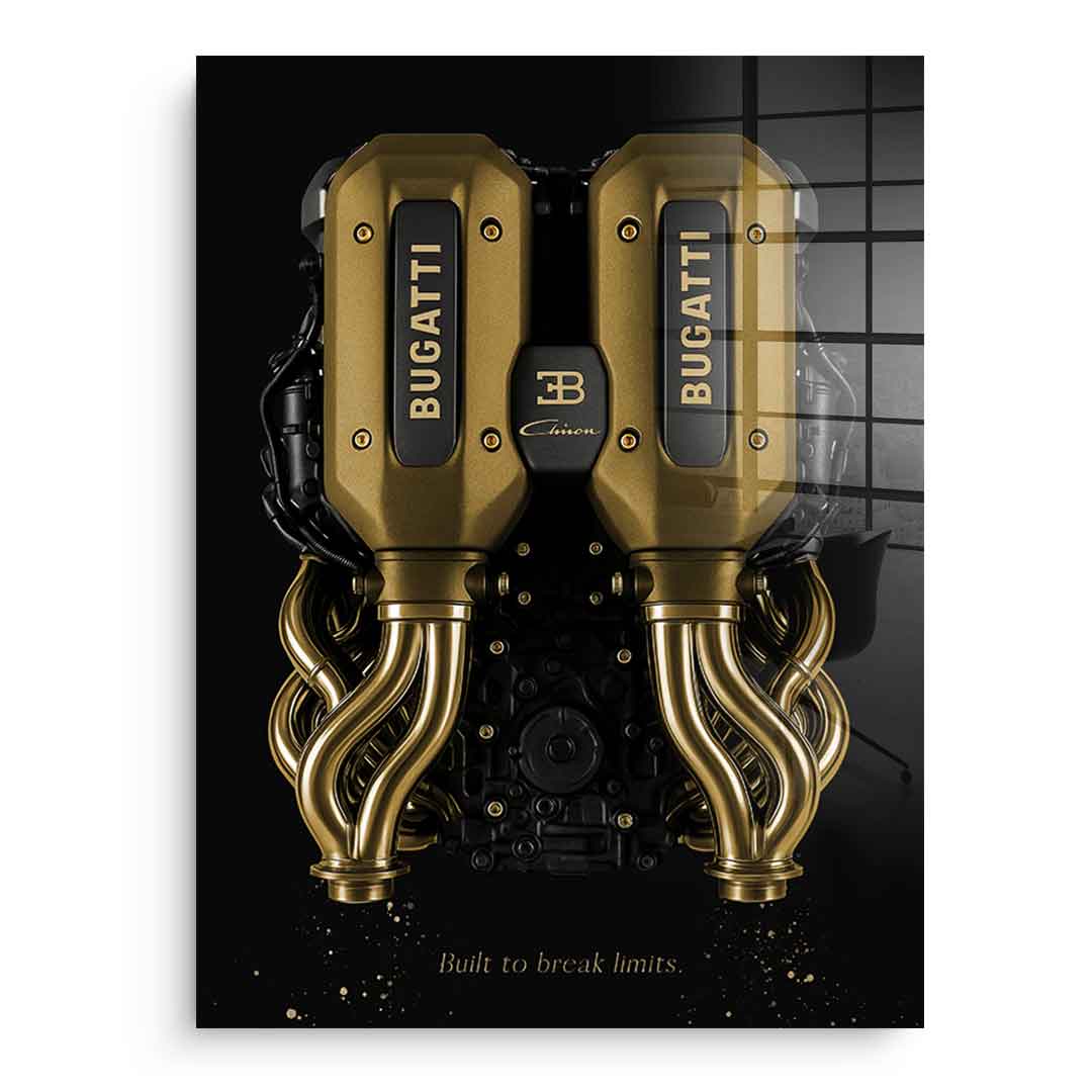 Bugatti Engine - Blattgold