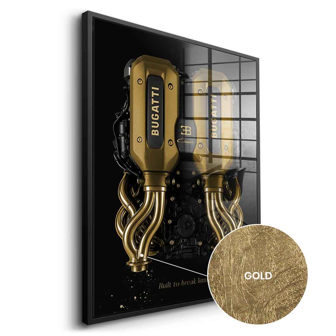 Bugatti Engine - Blattgold