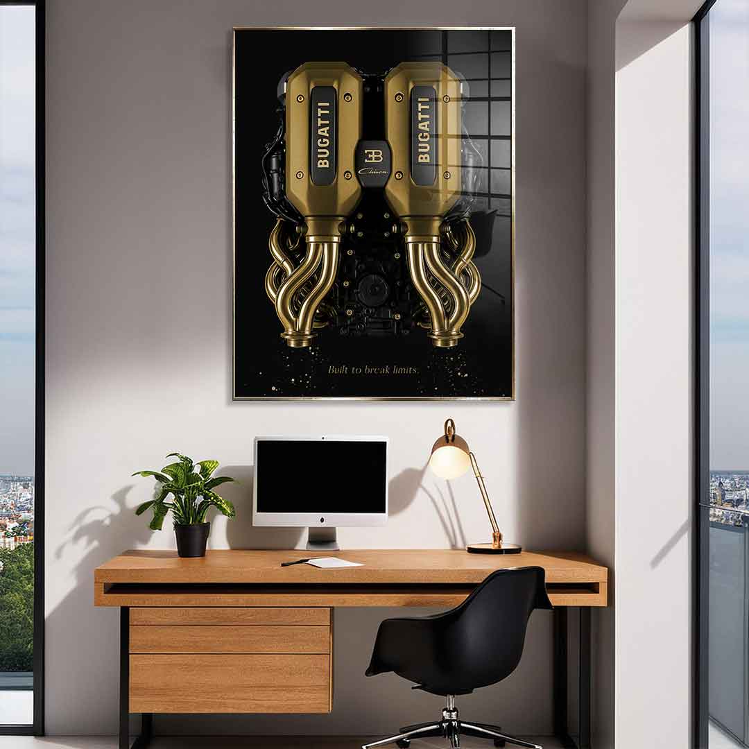 Bugatti Engine - Blattgold