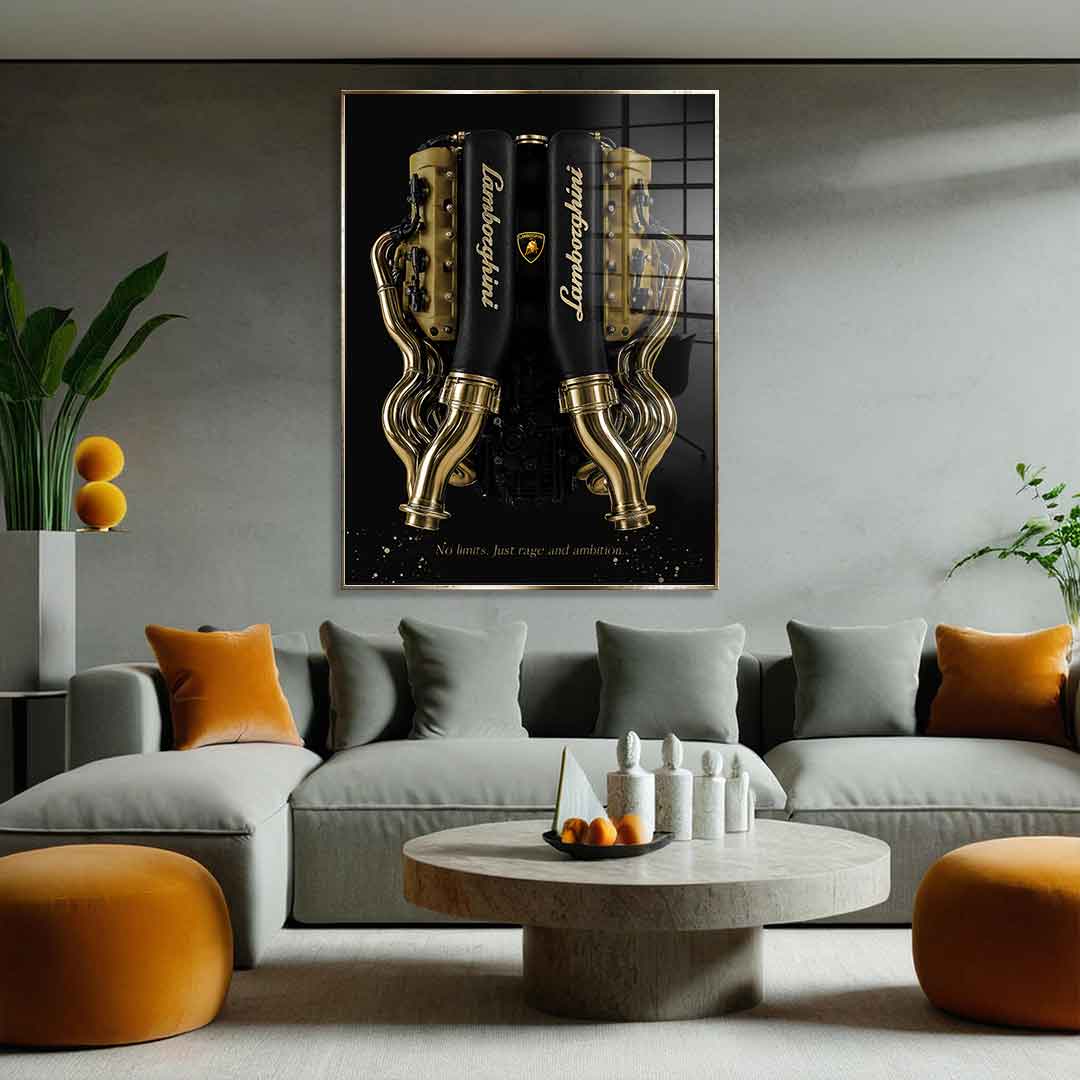 Lamborghini Engine - Gold Leaf