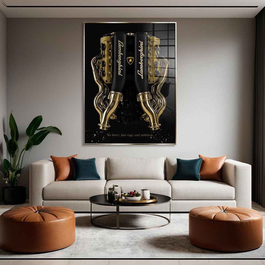 Lamborghini Engine - Gold Leaf